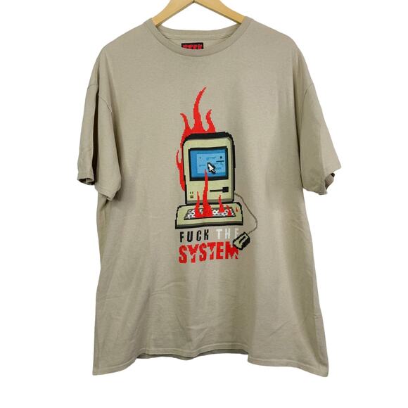 Teen Hearts System Failure Beige Tee Men’s Size XL - Picture 1 of 5